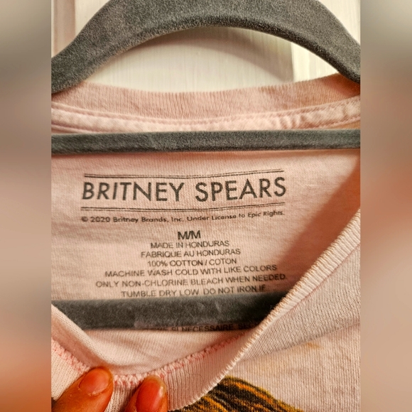 Britney Spears Oversized Pink Short Sleeve Tee Medium - Picture 2 of 3